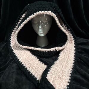Black Bunny Crochet Hood